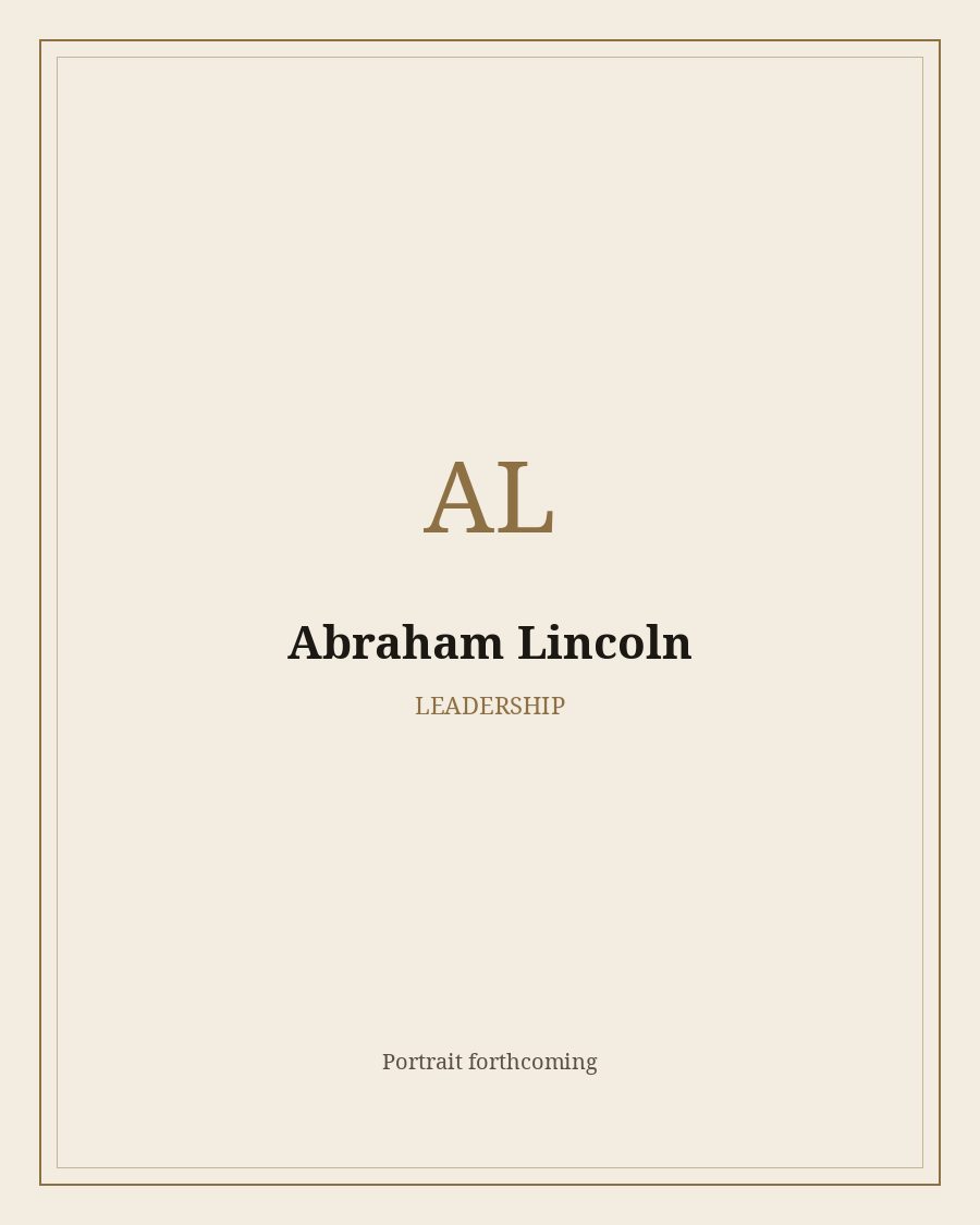Reserved portrait frame for Abraham Lincoln. The painting is not drawn yet.