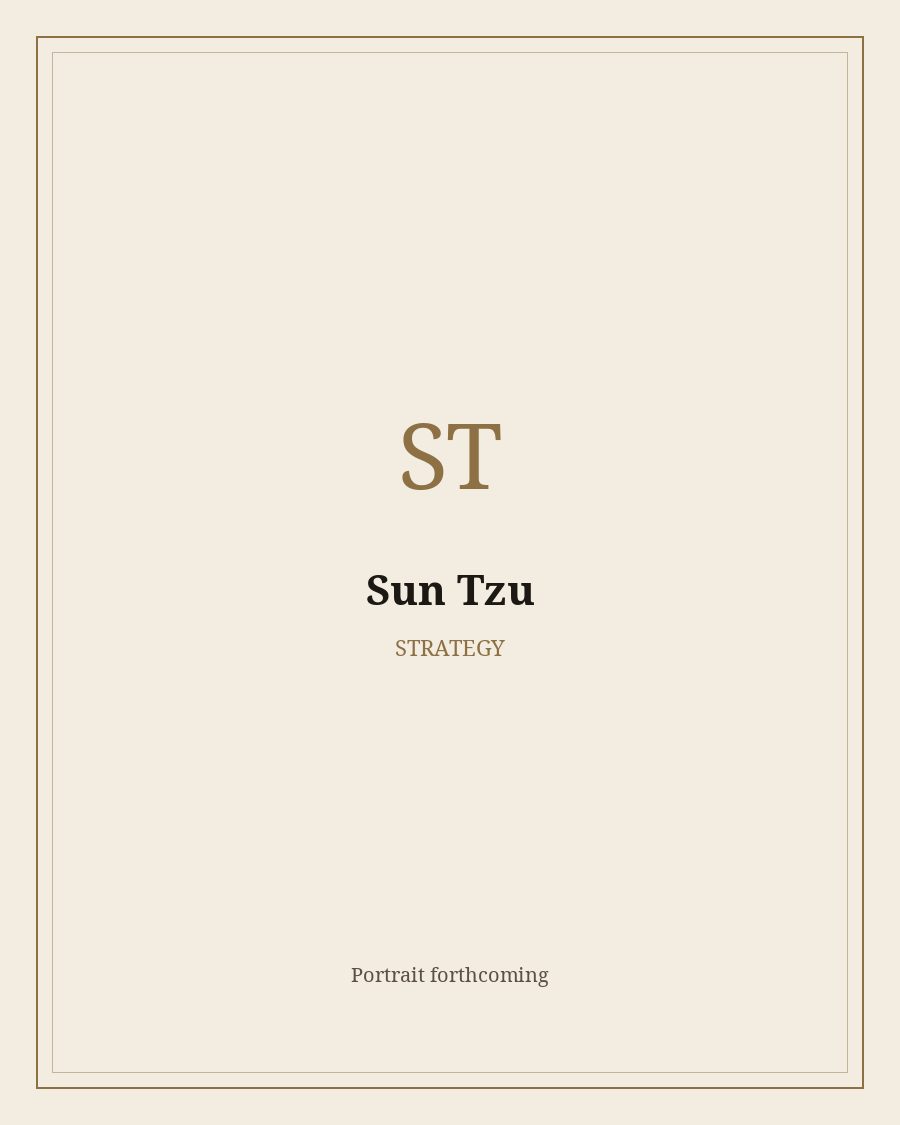 Reserved portrait frame for Sun Tzu. The painting is not drawn yet.