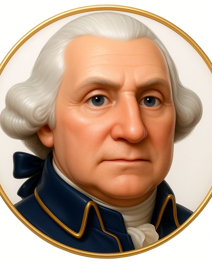 Painted portrait of George Washington